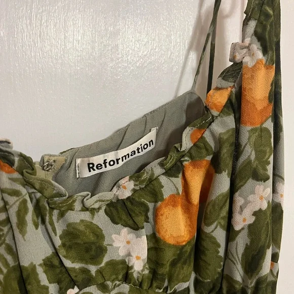 Reformation Embry Dress in Orange Grove - Picture 6 of 6